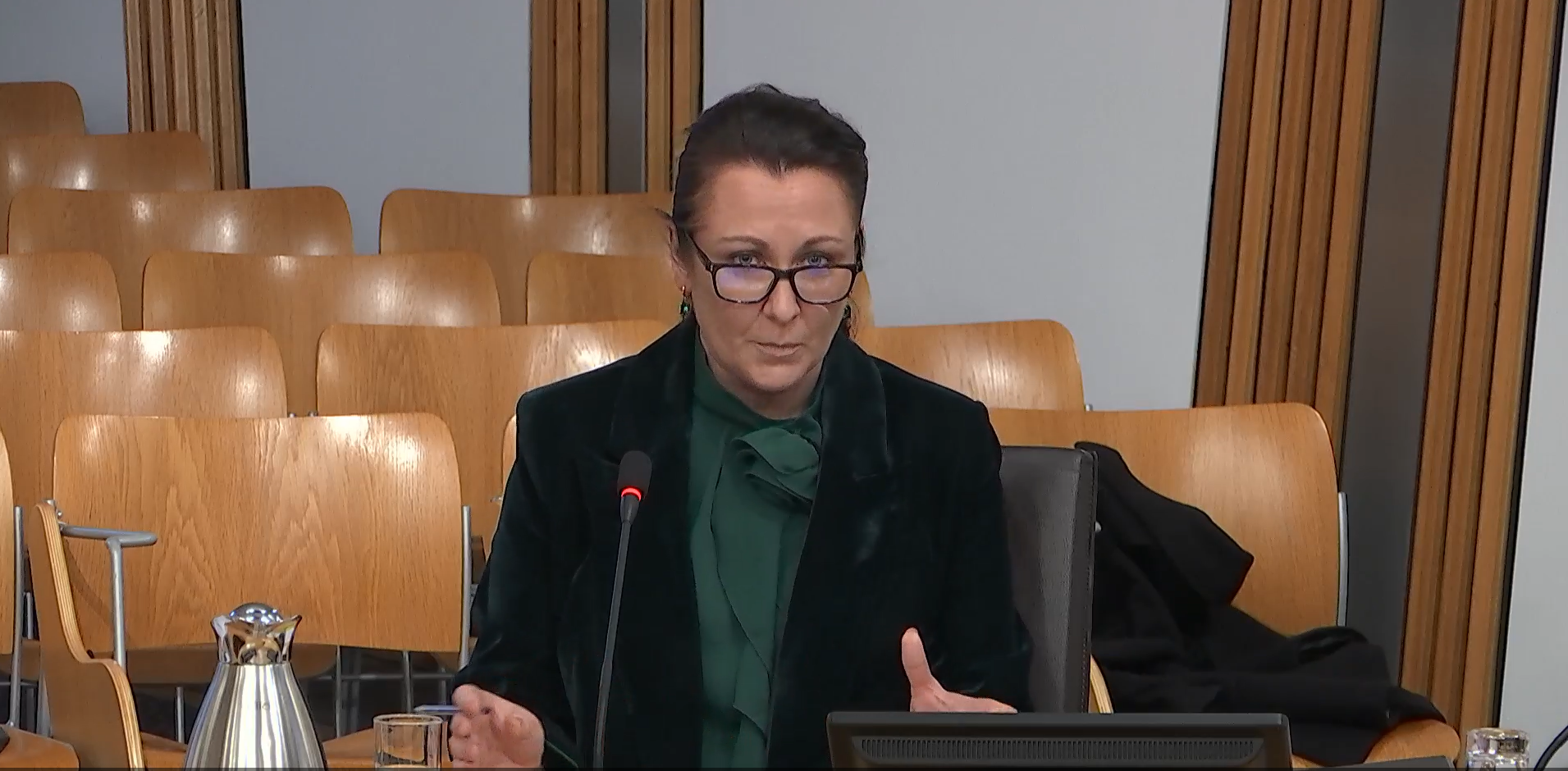 Siobhian Brown MSP, Minister for Victims and Community Safety giving evidence on 19 February 2025